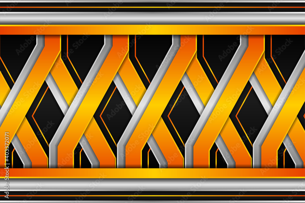 Aufkleber abstract geometric background template design. yellow, orange, green and black gradient colors. hori