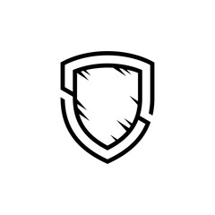Shield letter S logo. Shielding protection logo template