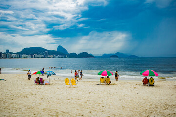Copacabana in Rio de Janeiro im Sommer