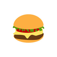 Burger icon design template vector isolated illustration