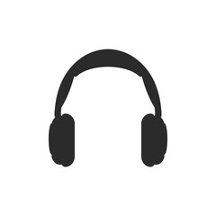 Headphone icon design template vector isolated illustration
