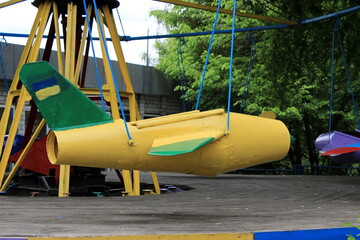 old children's rides, airplane