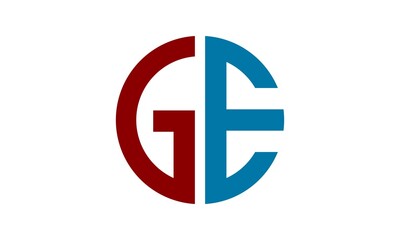 G&E letter logo alphabet