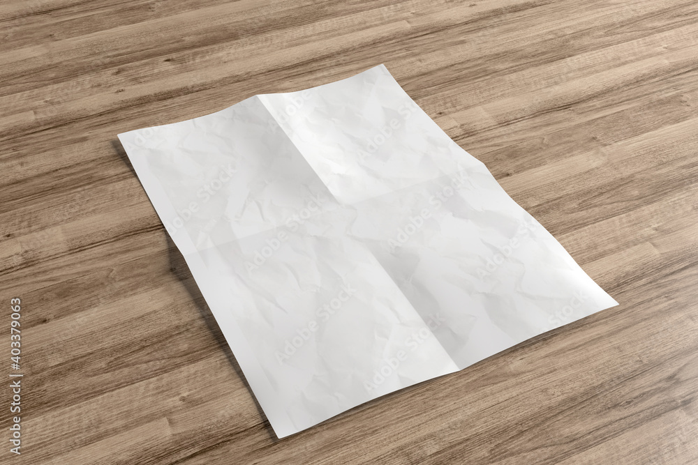 Poster a4 paper sheet mock up - 3d rendering