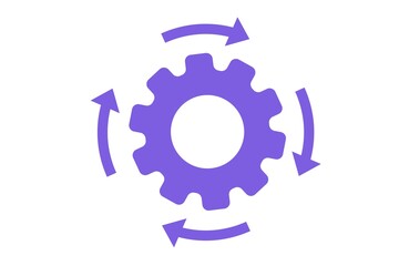 Effective workflow organization icon. Vector illustration on white isolated background.
