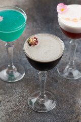 Colorful cocktails
