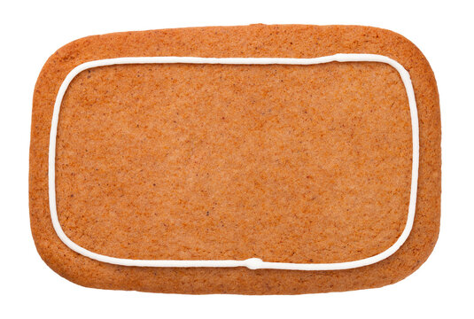 Gingerbread Cookie In Shape Of Rectangle