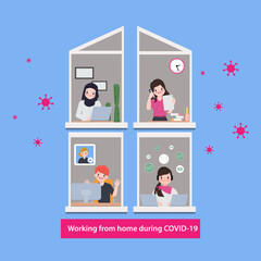 Employees are working from home to avoid spreading the coronavirus covid-19.