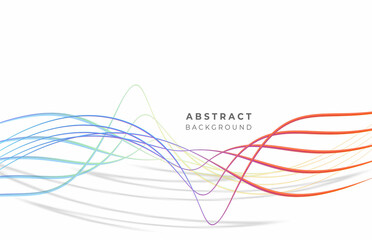 Abstract rainbow wave line with space of your text, vector illustration.