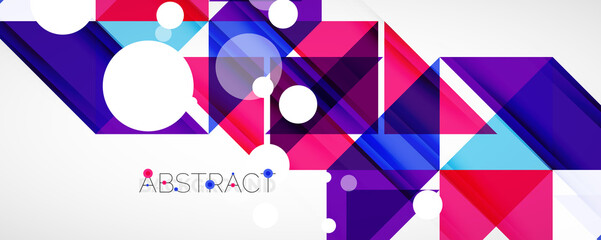 Set of vector triangle geometric backgrounds. Vector illustration for covers, banners, flyers and posters and other designs