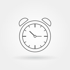 clock circle ring alarm alert single isolated icon with modern line or outline style