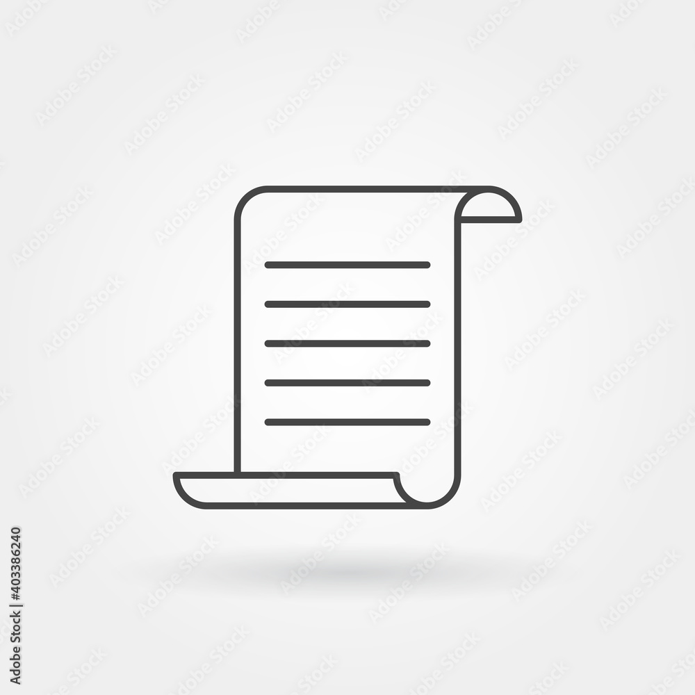 Poster paper document single isolated icon with modern line or outline style
