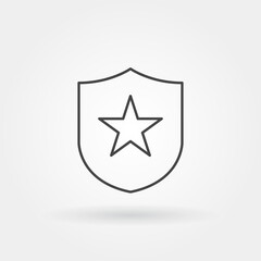 Obraz premium police badge single isolated icon with modern line or outline style