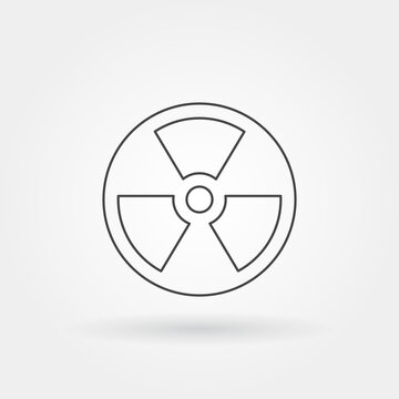 nuclear reactor single isolated icon with modern line or outline style