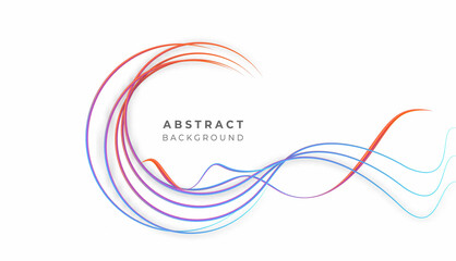 Abstract rainbow wave line with space of your text, vector illustration.