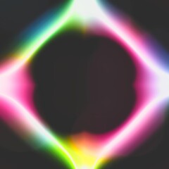 Neon light bulb art colorful illustration background