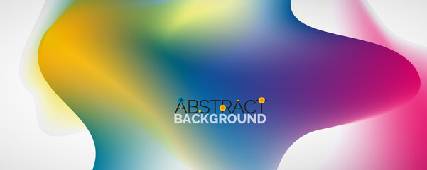 Fluid color gradient abstract background, trendy colorful wallpaper. Vector illustration for placards, brochures, posters, banners and covers