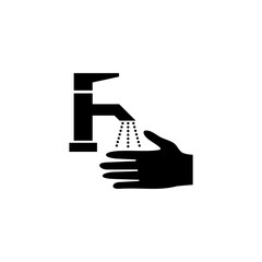 Washing hands icon isolated on white background