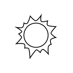 Vector set icons of sun. Vector emblems of sun.