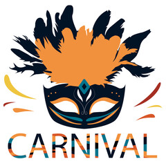 Colorful Brazilian Carnival Flat Illustration