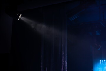 Stage light and smoke on stage, lighting and spotlights.