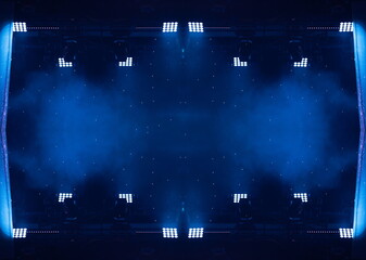 Abstract texture background for design. Stage light and smoke on stage, lighting and spotlights.