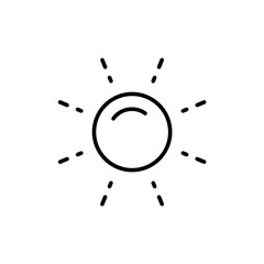 Vector set icons of sun. Vector emblems of sun.