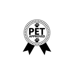 Pet Approved badge isolated on white background