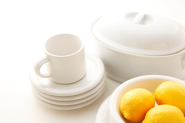 レモンと食器セットヨコ