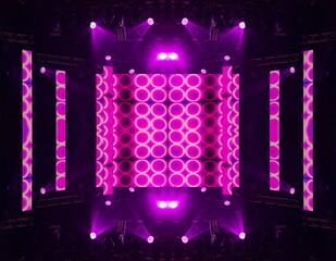 Abstract texture background for design. Stage light and smoke on stage, lighting and spotlights.