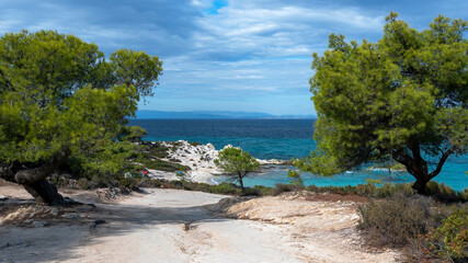 Aegean sea coast in Greece