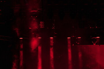 Stage light and smoke on stage, lighting and spotlights.