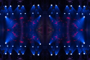 Abstract texture background for design. Stage light and smoke on stage, lighting and spotlights.