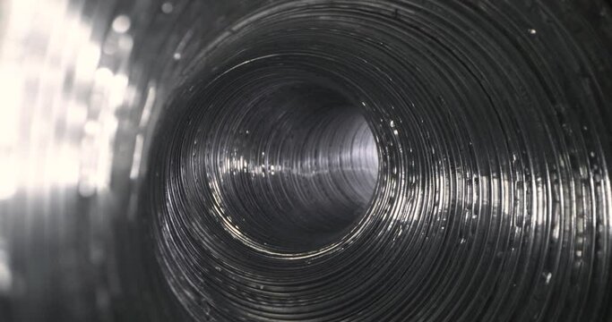 air ducting - sliding inside flexible aluminum tube for ventilation system