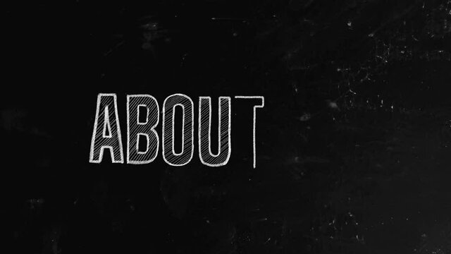 About us concept written on blackboard