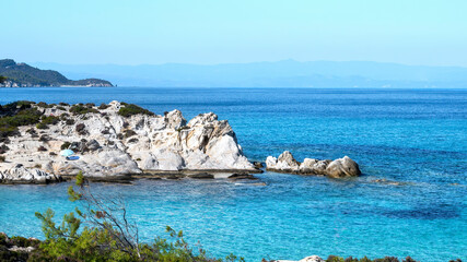 Aegean sea coast in Greece