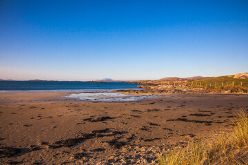sunset over the beach