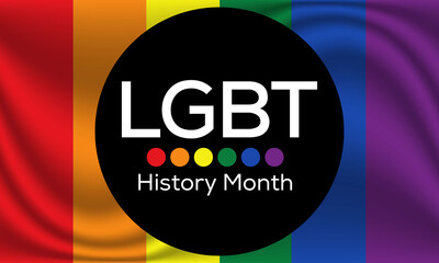 Vector illustration on the theme of LGBTQ History month observed each year during February.