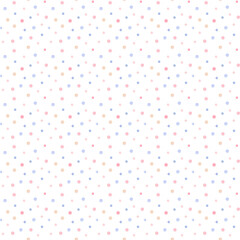 Cute soft pastel colors dots, confetti vector seamless pattern background.
