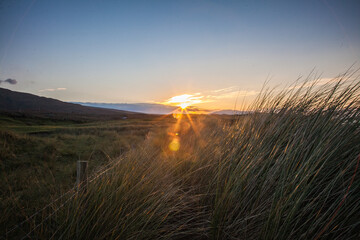 sunset on the irish coast