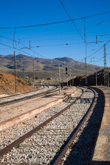 Fototapeta na wymiar a detail of the train tracks