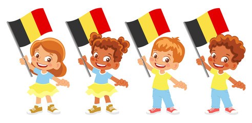Belgium flag in hand set