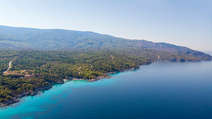 Aegean sea coast in Greece