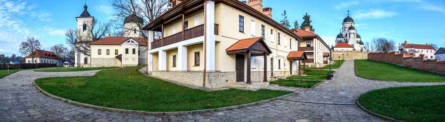 Fototapeta na wymiar Panorama of the Capriana monastery in Moldova