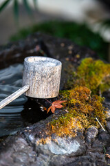 日本のつくばい　和風イメージ