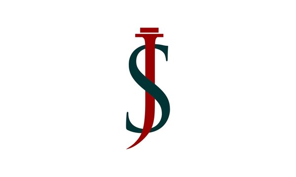 JS alphabet letter unique logo