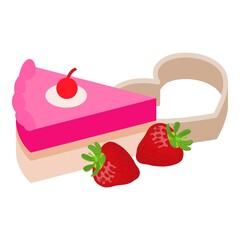 Holiday dessert icon. Isometric illustration of holiday dessert vector icon for web
