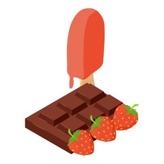 Sweet dessert icon. Isometric illustration of sweet dessert vector icon for web