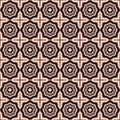 creative abstract geometric seamless pattern with geometric shapes from fractal spirals and stars