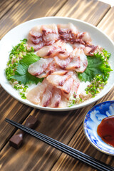 日本の刺し身　和風イメージ